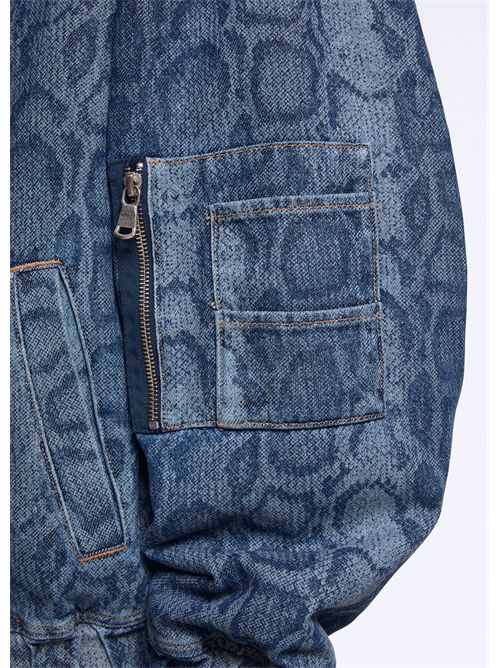 Bomber in denim pitonato LIU JO | UF6509D0397/79154